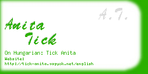 anita tick business card